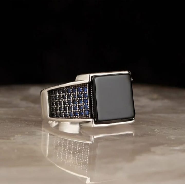 Fashion generous European and American exaggerated men's ring personality light luxury