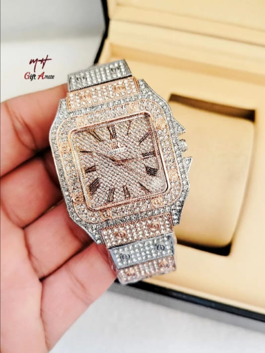 HOT DEALS Luxury Diamond Men Women Watches Gold Watch Ladies Wrist Watch Luxury Rhinestone Unisex Bracelet Watches Female Clock 2025 new