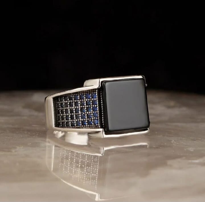 Fashion generous European and American exaggerated men's ring personality light luxury