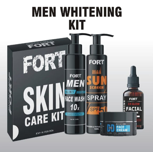 Men Extreme Brightening glow Kit With Men Whitening Face Serum Men Whitening Cream Men Whitening Facewash Sunscreen