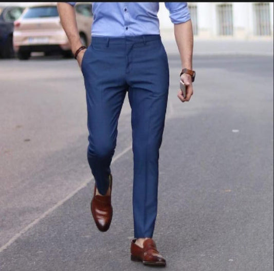Navy Blue and black Dress Pant for men & Boys | Office wear % Formal wear pants| Plain Blue Pant Black