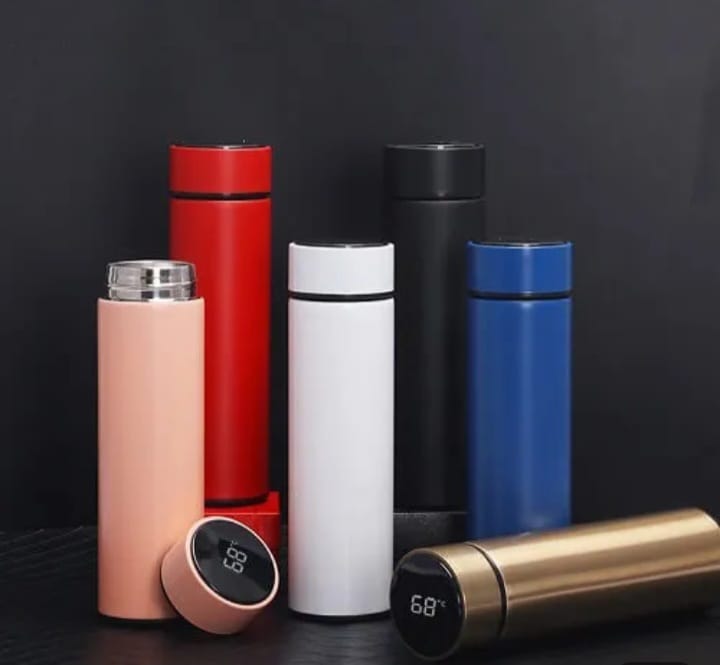 Temperature Water Bottle - LED Temperature Display, Hot Cold vaccum Flasks, Stainless Steel Thermos - LED 500 ML Smart Thermos