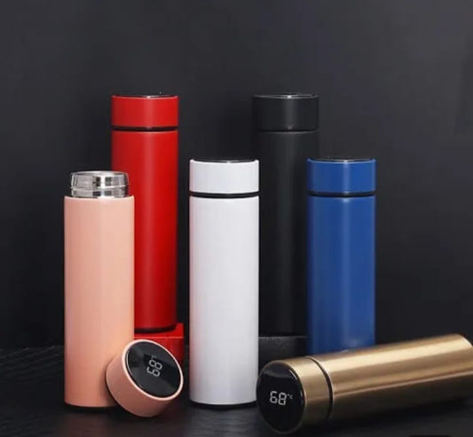 Temperature Water Bottle - LED Temperature Display, Hot Cold vaccum Flasks, Stainless Steel Thermos - LED 500 ML Smart Thermos