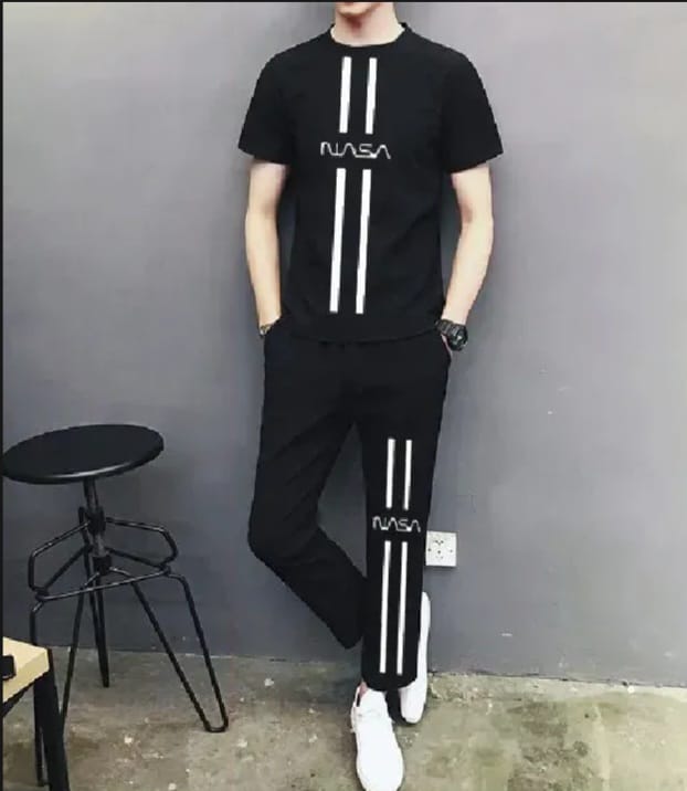 Black NASA Printed summer tracksuit Soft & Comfortable fabric Premium quality