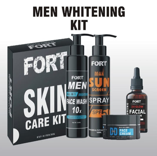 Men Extreme Brightening glow Kit With Men Whitening Face Serum Men Whitening Cream Men Whitening Facewash Sunscreen