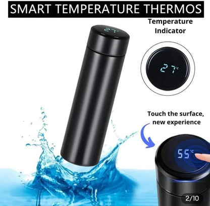 Temperature Water Bottle - LED Temperature Display, Hot Cold vaccum Flasks, Stainless Steel Thermos - LED 500 ML Smart Thermos