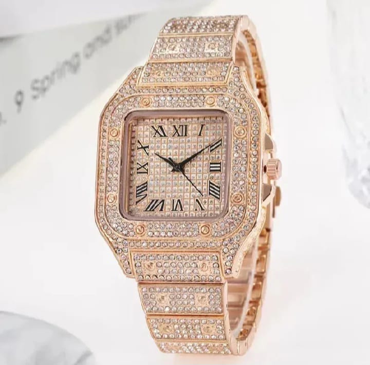 HOT DEALS Luxury Diamond Men Women Watches Gold Watch Ladies Wrist Watch Luxury Rhinestone Unisex Bracelet Watches Female Clock 2025 new